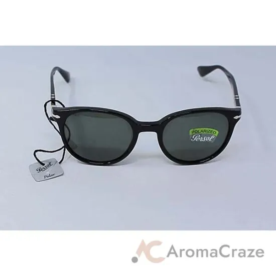 Picture of Persol PO3151S 95-58 - Black-Green Polarized by Persol for Men - 52-20-145 mm Sunglasses