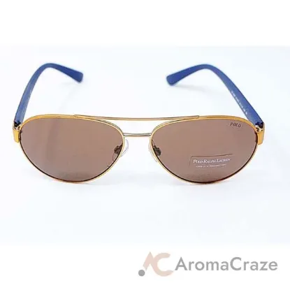 Picture of Polo Ralph Lauren PH 3098 9116-73 - Matte Brushed Pale Gold-Brown by Ralph Lauren for Men - 61-15-145 mm Sunglasses