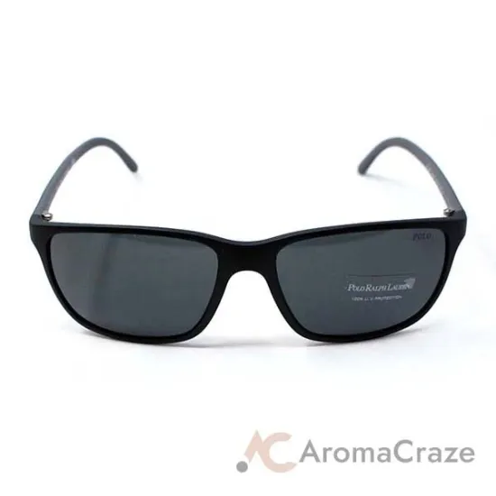 Picture of Polo Ralph Lauren PH 4092 553487 - Matte Black-Grey by Ralph Lauren for Men - 58-16-145 mm Sunglasses
