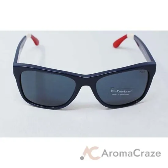 Picture of Polo Ralph Lauren PH 4106 5569-87 - Shiny Navy Blue-Grey Blue by Ralph Lauren for Men - 57-18-145 mm Sunglasses