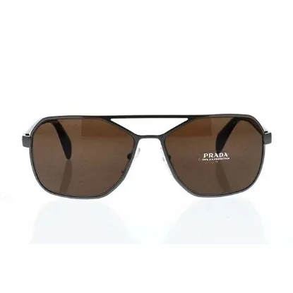 Picture of Prada SPR 54R 75S-8C1 - Brushed Gunmetal-Brown by Prada for Men - 60-15-140 mm Sunglasses