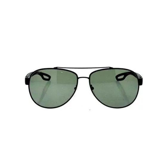 Picture of Prada SPS 55Q DG0-5X1 - Black Matte-Green Polarized by Prada for Men - 62-14-140 mm Sunglasses