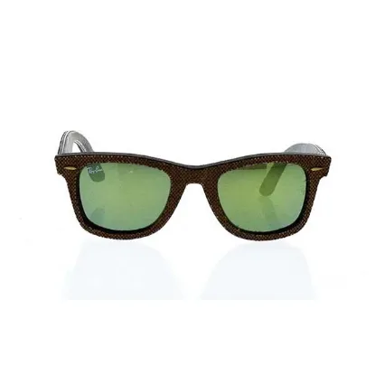 Picture of Ray Ban RB 2140 1191-2X Wayfarer - Brown Denim Brown-Green by Ray Ban for Unisex - 50-22-150 mm Sunglasses