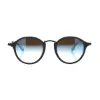 Picture of Ray Ban RB 2447 901-40 - Black-Blue Gradient Flash by Ray Ban for Unisex - 49-21-145 mm Sunglasses