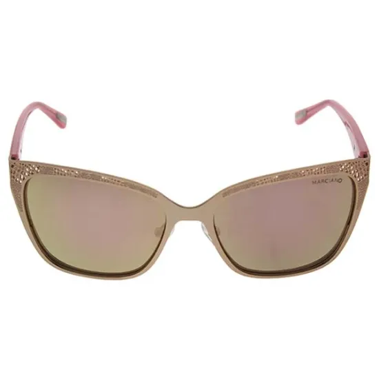 Picture of Guess Gm 742 29G Marciano - Matte Rose Gold-Brown Mirror by Guess for Women - 57-17-135 mm Sunglasses
