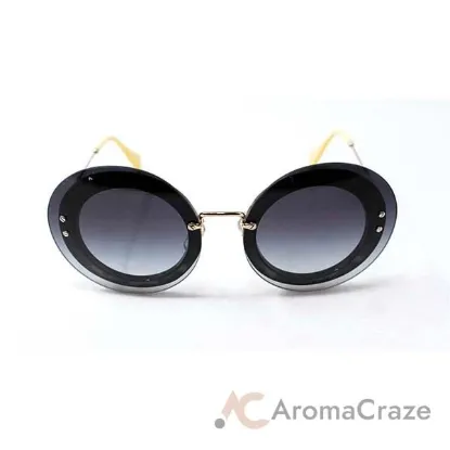 Picture of Miu Miu MU 10R U6E-5D1 - Black-Fabric Leopard-Grey Gradient by Miu Miu for Women - 64-17-140 mm Sunglasses