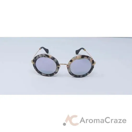 Picture of Miu Miu MU 13N HAO-2E2 - Havana-Grey Blue by Miu Miu for Women - 49-26-140 mm Sunglasses