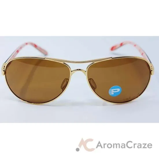 Picture of Oakley Feedback OO4079-08 - Polished Gold-Bronze Polarized by Oakley for Women - 59-13-135 mm Sunglasses