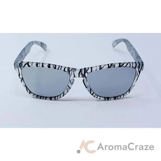 Picture of Oakley Frogskins OO9013-70 - Matte Clear-Chrome Iridium by Oakley for Women - 55-17-133 mm Sunglasses