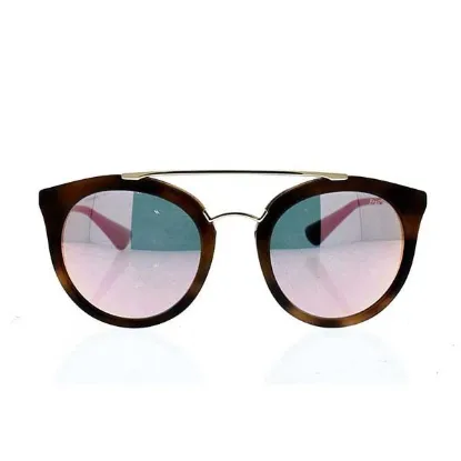 Picture of Prada SPR 23S USG-5L2 - Striped Dark Brown-Grey Yellow Rose by Prada for Women - 52-22-140 mm Sunglasses