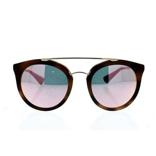 Picture of Prada SPR 23S USG-5L2 - Striped Dark Brown-Grey Yellow Rose by Prada for Women - 52-22-140 mm Sunglasses