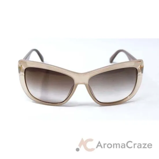 Picture of Tom Ford FT0434 Lindsay 57G - Shiny Beige-Brown by Tom Ford for Women - 58-13-140 mm Sunglasses