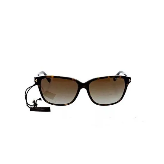 Picture of Tom Ford TF432 52H Dana - Dark Havana-Brown Polarized by Tom Ford for Women - 59-15-140 mm Sunglasses