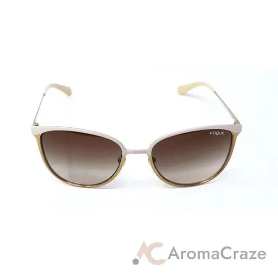 Picture of Vogue VO4002S 996-S-13 - Matte Beige Brushed Gold-Brown Gradient by Vogue for Women - 55-18-135 mm Sunglasses