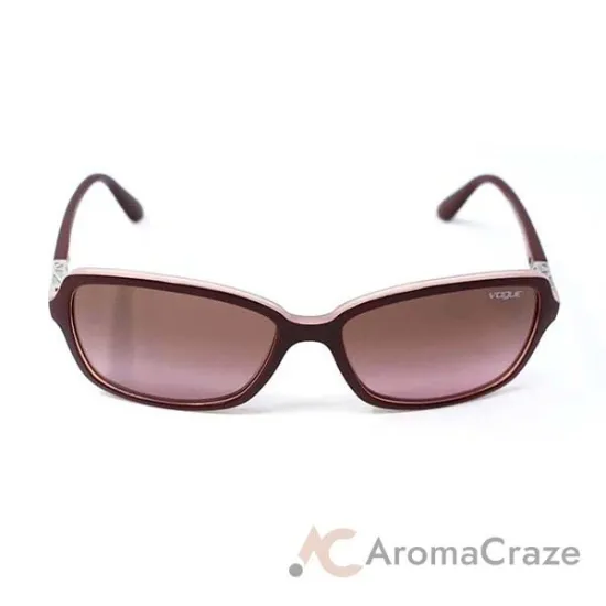 Picture of Vogue VO5031S 2387-14 - Top Dark Bordeaux-Pink Transparent-Pink Gradient Brown by Vogue for Women - 58-16-135 mm Sunglasses
