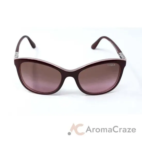 Picture of Vogue VO5033S 2387-14 - Top Dark Bordeaux Pink Transparent-Pink Gradient Brown by Vogue for Women - 54-19-135 mm Sunglasses