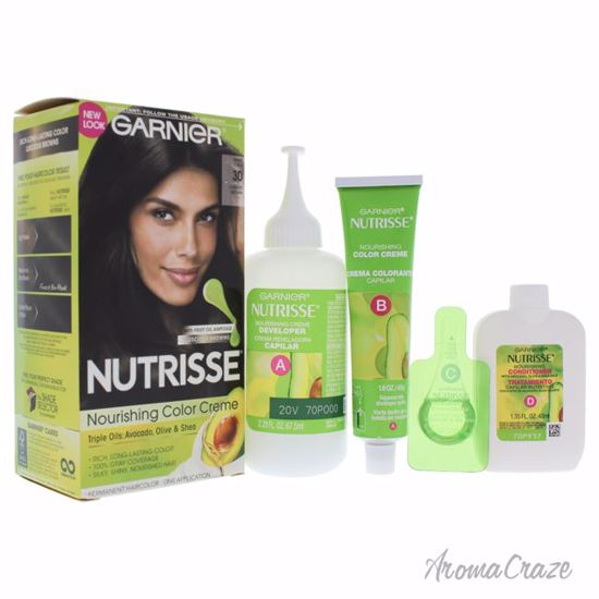 Garnier Nutrisse Permanent Haircolor, 30 Darkest Brown Sweet