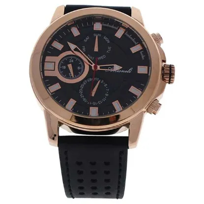 Picture of AG0064-03 Rose Gold/Black Leather Strap Watch by Antoneli for Men - 1 Pc Watch
