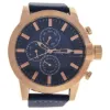 Picture of AG1901-04 Rose Gold/Blue Leather Strap Watch by Antoneli for Men - 1 Pc Watch