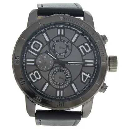 Picture of AG1905-01 Grey Leather Strap Watch by Antoneli for Men - 1 Pc Watch