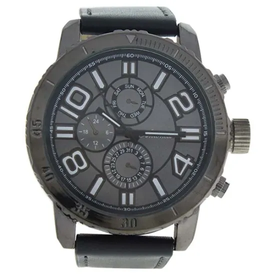 Picture of AG1905-01 Grey Leather Strap Watch by Antoneli for Men - 1 Pc Watch