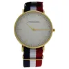 Picture of AO-66 Somand - Gold/Navy Blue-White-Red Nylon Strap Watch by Andreas Osten for Men - 1 Pc Watch