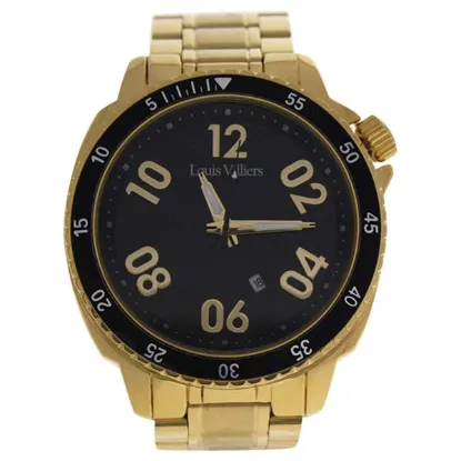 Picture of LV1055 Gold Stainless Steel Bracelet Watch by Louis Villiers for Men - 1 Pc Watch
