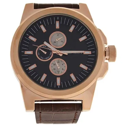 Picture of LVAG3733-16 Rose Gold/Brown Leather Strap Watch by Louis Villiers for Men - 1 Pc Watch