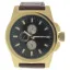 Picture of LVAG3733-18 Gold/Brown Leather Strap Watch by Louis Villiers for Men - 1 Pc Watch