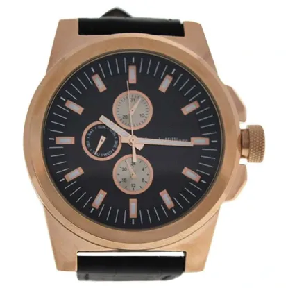 Picture of LVAG3733-2 Rose Gold/Brown Leather Strap Watch by Louis Villiers for Men - 1 Pc Watch