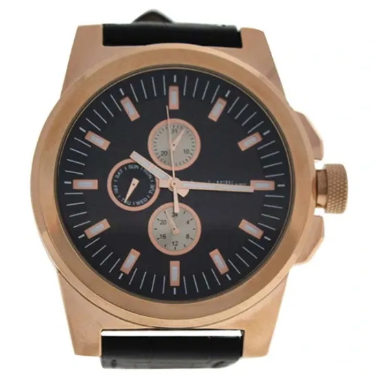 Picture of LVAG3733-2 Rose Gold/Brown Leather Strap Watch by Louis Villiers for Men - 1 Pc Watch