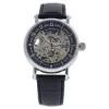 Picture of REDH2 Silver/Black Leather Strap Watch by Jean Bellecour for Men - 1 Pc Watch