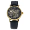 Picture of REDS27 Gold/Black Leather Strap Watch by Jean Bellecour for Men - 1 Pc Watch