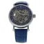 Picture of REDS29 Silver/Blue Leather Strap Watch by Jean Bellecour for Men - 1 Pc Watch