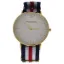 Picture of AO-63 Somand - Gold/Navy Blue-White-Red Nylon Strap Watch by Andreas Osten for Unisex - 1 Pc Watch