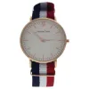 Picture of AO-65 Somand - Rose Gold/Navy Blue-White-Red Nylon Strap Watch by Andreas Osten for Unisex - 1 Pc Watch