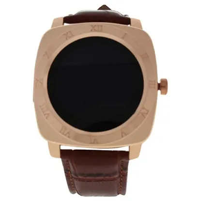 Picture of EK-F2 Montre Connectee Leather Strap Smart Watch - Rose Gold-Brown by Eclock for Unisex - 1 Pc Watch
