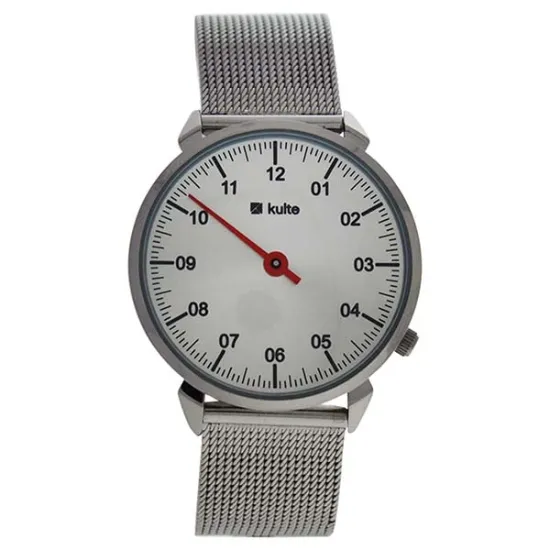 Picture of KU15-0022 Silver/Red Touch Stainless Steel Mesh Bracelet Watch by Kulte for Unisex - 1 Pc Watch