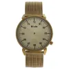 Picture of KUT8A Gold/Gold Stainless Steel Mesh Bracelet Watch by Kulte for Unisex - 1 Pc Watch
