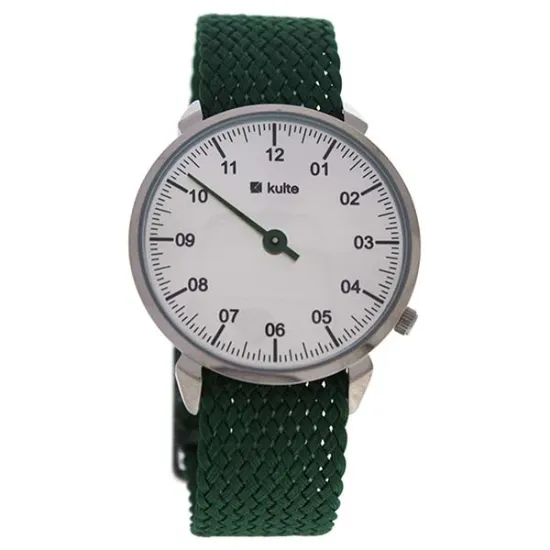 Picture of KUTPGRN Fresh Mint - Silver/Green Nylon Strap Watch by Kulte for Unisex - 1 Pc Watch