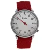 Picture of KUTPR Silver/Red Nylon Strap Watch by Kulte for Unisex - 1 Pc Watch