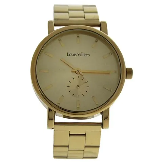 Picture of LV2070 Gold Stainless Steel Bracelet Watch by Louis Villiers for Unisex - 1 Pc Watch