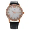 Picture of 2031L-GPBLW Rose Gold/Black Leather Strap Watch by Kim & Jade for Women - 1 Pc Watch