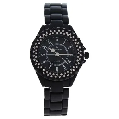 Picture of 2033L-BB Black Stainless Steel Bracelet Watch by Kim & Jade for Women - 1 Pc Watch