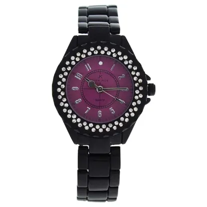 Picture of 2033L-BP Black Stainless Steel Bracelet Watch by Kim & Jade for Women - 1 Pc Watch