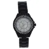 Picture of 2033L-BS Black Stainless Steel Bracelet Watch by Kim & Jade for Women - 1 Pc Watch
