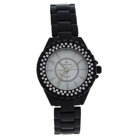 Picture of 2033L-BS Black Stainless Steel Bracelet Watch by Kim & Jade for Women - 1 Pc Watch