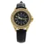 Picture of 2033L-GBLBL Gold/Black Leather Strap Watch by Kim & Jade for Women - 1 Pc Watch