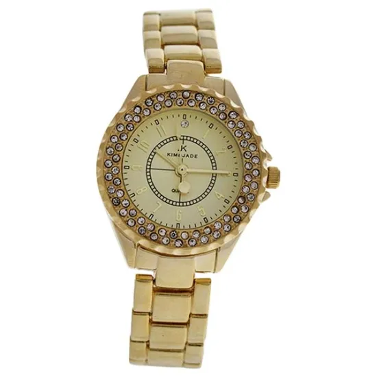 Picture of 2033L-GG Gold Stainless Steel Bracelet Watch by Kim & Jade for Women - 1 Pc Watch