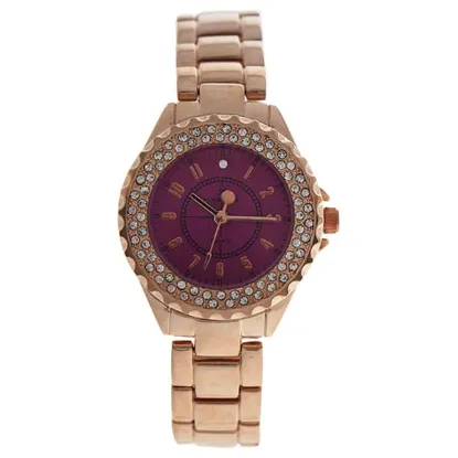 Picture of 2033L-GP Rose Gold Stainless Steel Bracelet Watch by Kim & Jade for Women - 1 Pc Watch